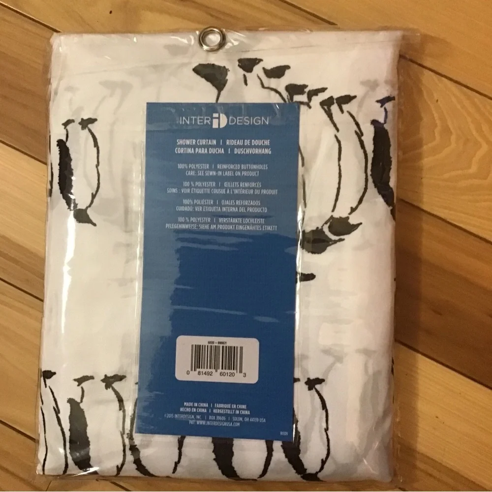New InterDesign Penguins bathroom Fabric Shower Curtain, 72